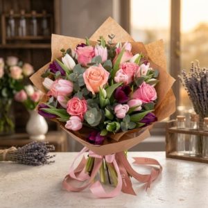 Bouquet Rosas Tulipanes