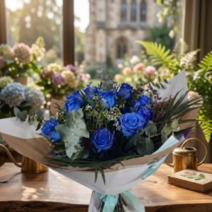 Ramo rosas azules.